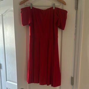 Nine Britton Red Off-Shoulder Mini Dress